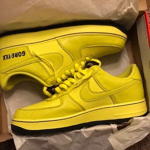 Yellow Nike Gortex Air Force 1s